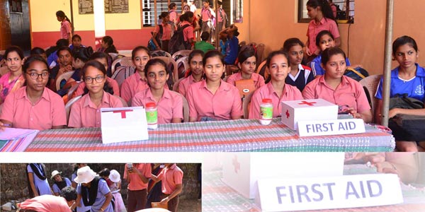 First Aid service by Class IX Students